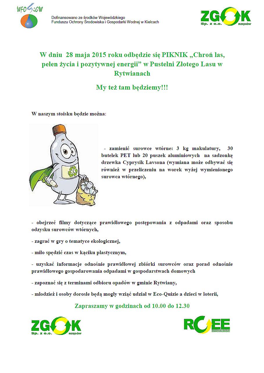 Informacja na stron o pikniku 28 maja 2015